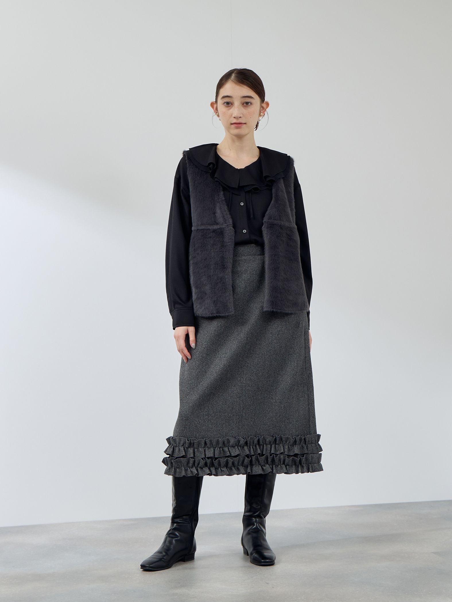 フェイクムートンファーペプラムジレ