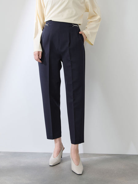 ダブルクロスストレッチビットテーパードパンツ