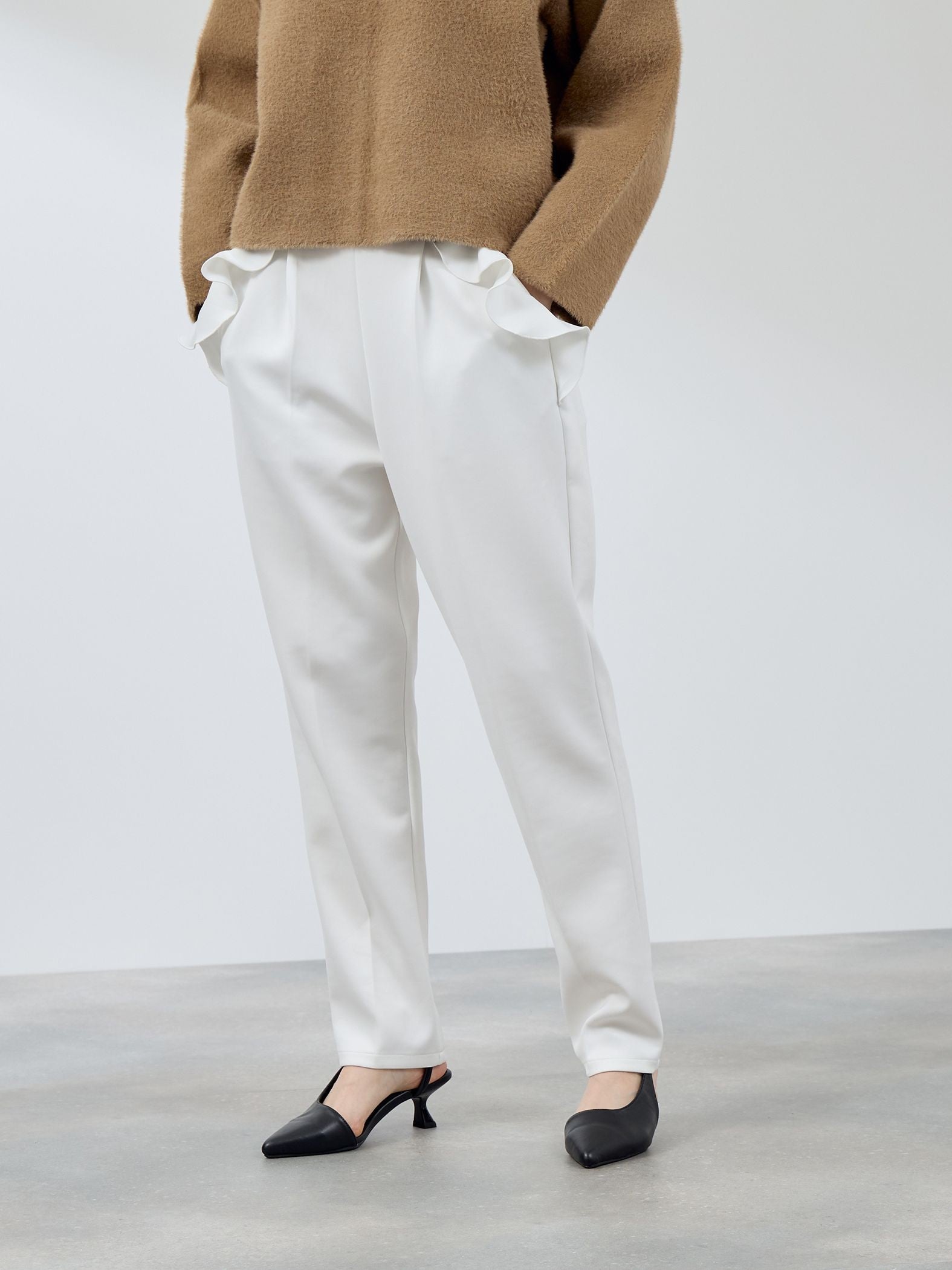 フリルポケットテーパードパンツ≪手洗い可能≫