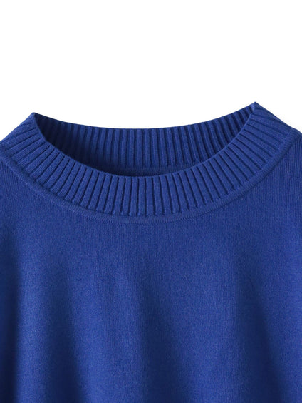 【WEB限定】”前後で印象が変わる”ドルマンバイカラーニット