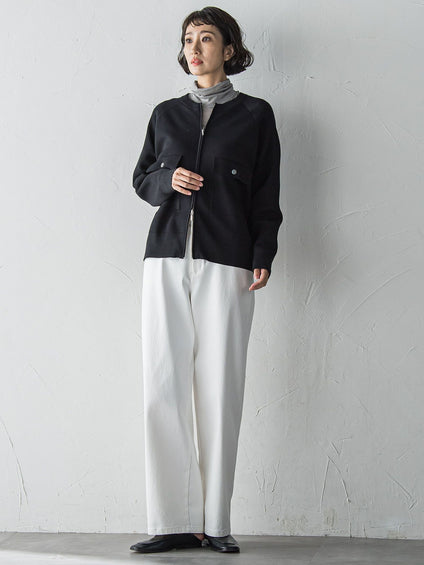 【大きいサイズ】【biyori】裏起毛ウインターデニムパンツ