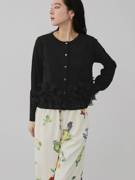 ブルーミングリボンニットカーディガン