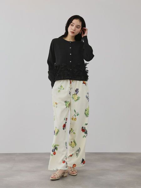 ブルーミングリボンニットカーディガン