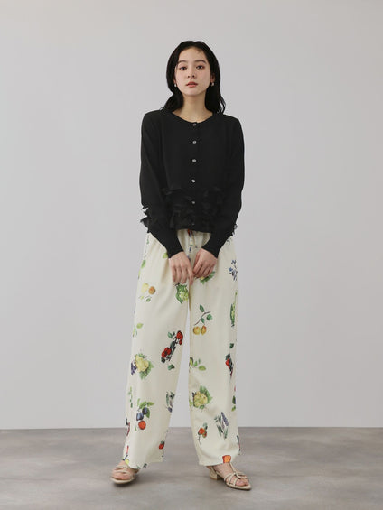 ブルーミングリボンニットカーディガン