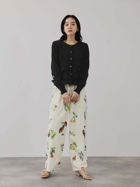 ブルーミングリボンニットカーディガン