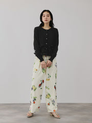 ブルーミングリボンニットカーディガン