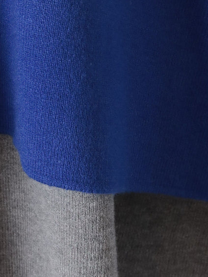 【WEB限定】”前後で印象が変わる”ドルマンバイカラーニット