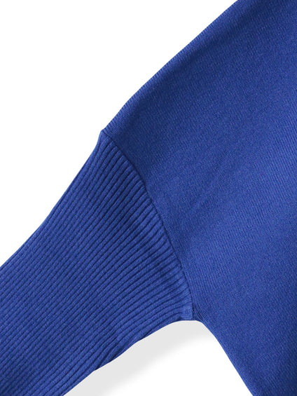 【WEB限定】”前後で印象が変わる”ドルマンバイカラーニット