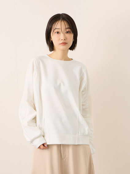 《予約販売》【ふんわり、きちんと。】ドルマンギャザープルオーバー≪手洗い可能≫