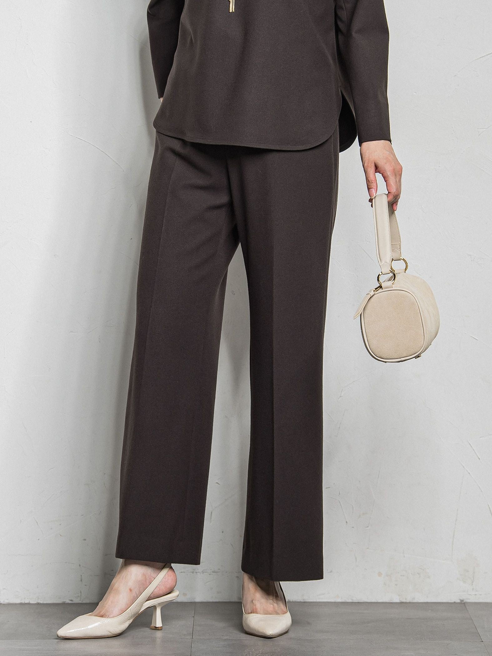 両面起毛ワイドパンツ≪WEB限定13号/洗える/セットアップ対応≫