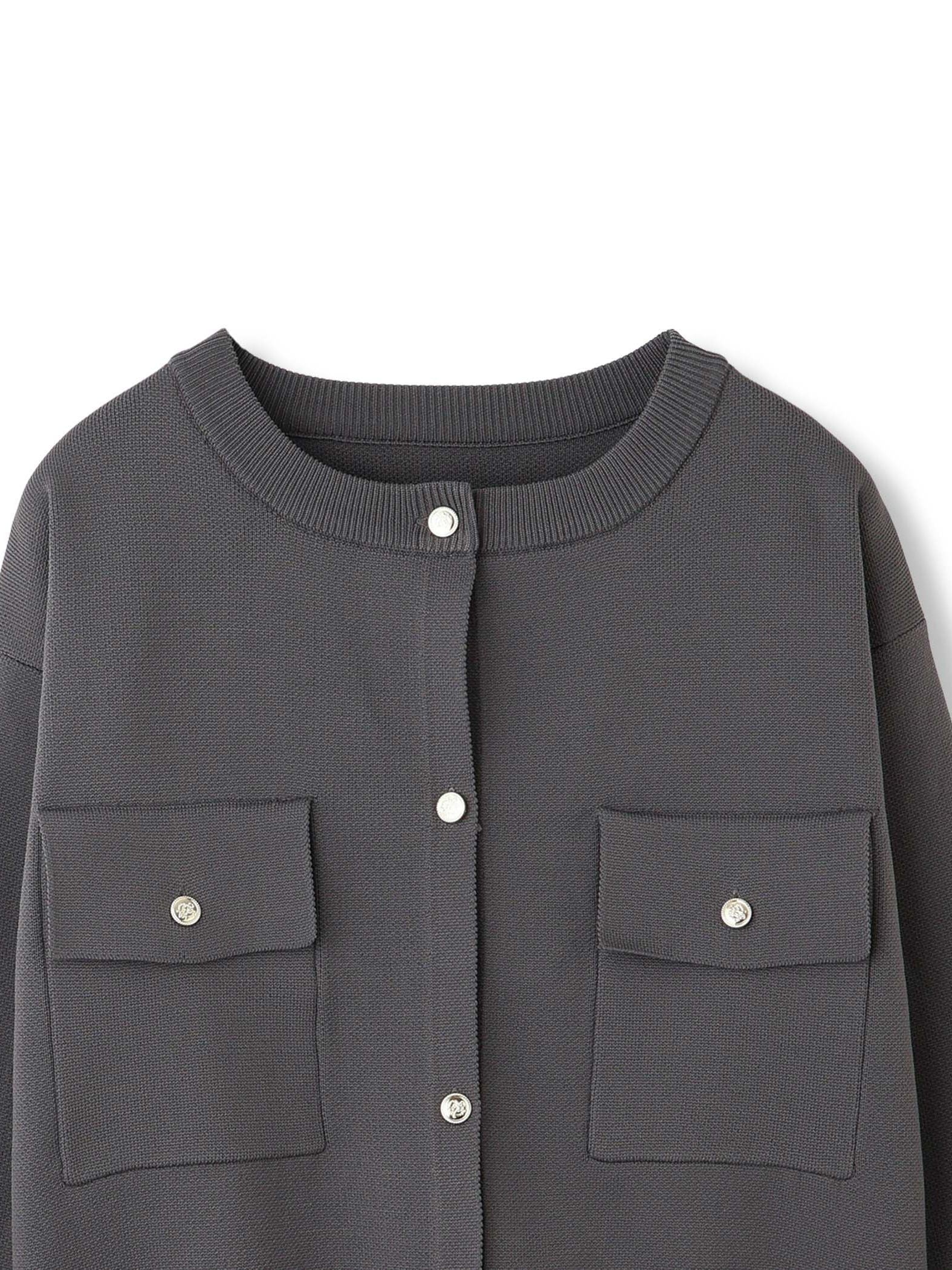 ポケットデザインニットカーディガン≪洗濯機で洗える≫