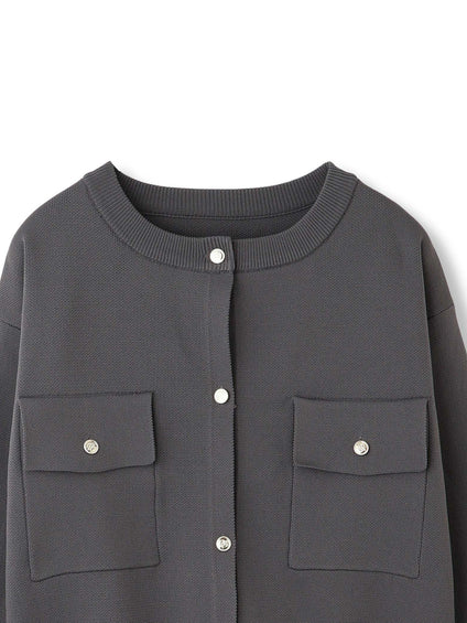 ポケットデザインニットカーディガン≪洗濯機で洗える≫