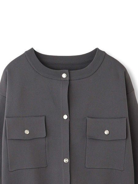 ポケットデザインニットカーディガン≪洗濯機で洗える≫