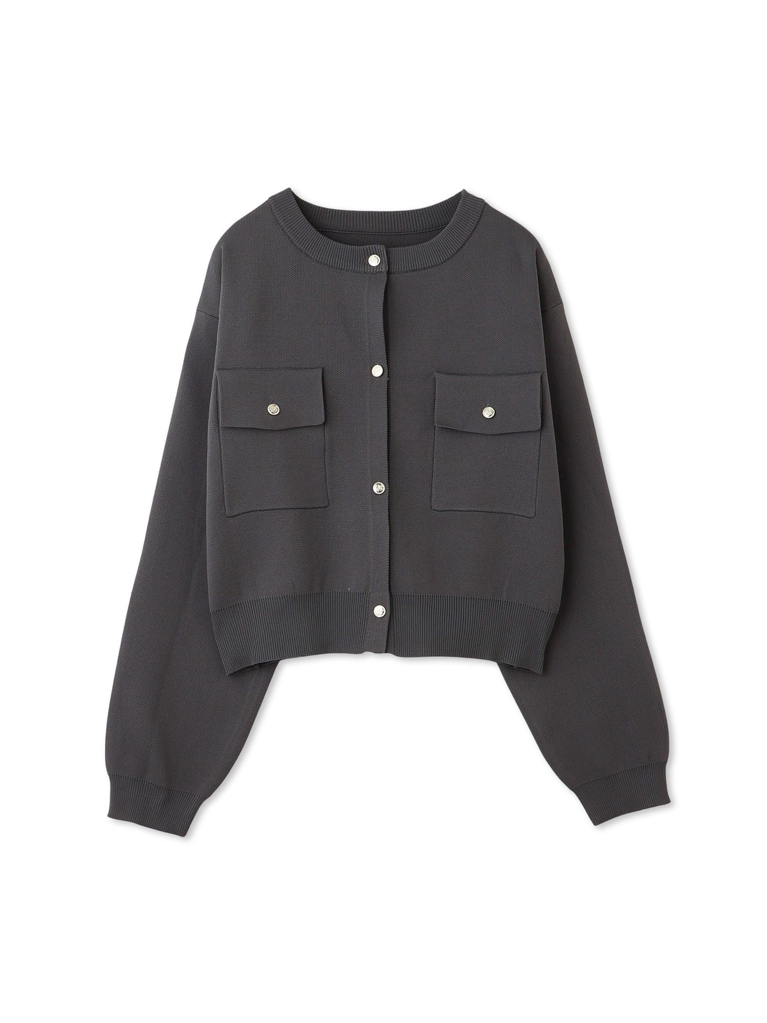 ポケットデザインニットカーディガン≪洗濯機で洗える≫