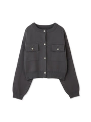 ポケットデザインニットカーディガン≪洗濯機で洗える≫