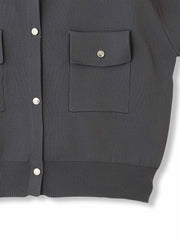 ポケットデザインニットカーディガン≪洗濯機で洗える≫