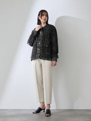 チュールレイヤーセットツィードジャケット