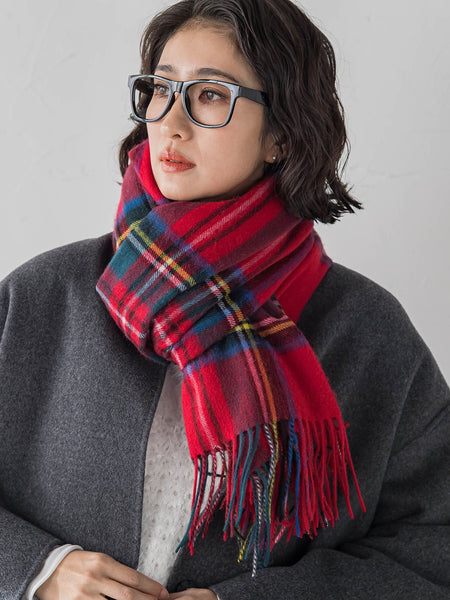 チェックマフラー