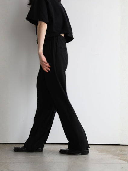 Tuck wide pants【日本製】≪手洗い可能≫