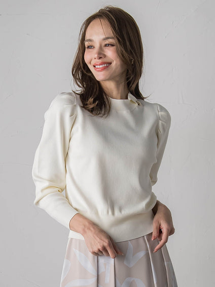 トゥシューズスカーフ付きニット