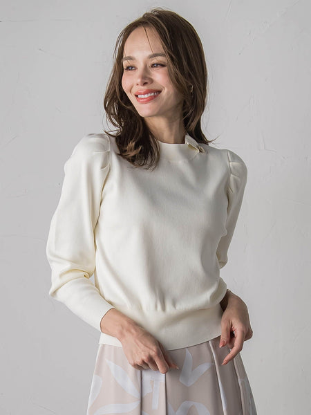 トゥシューズスカーフ付きニット