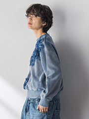 フラワーモチーフプルオーバー≪洗濯機で洗える≫