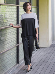 【WEB限定/大きいサイズ】マルーデデニムテーパードパンツ