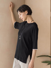 【大きいサイズ/新色追加】Tシャツニット