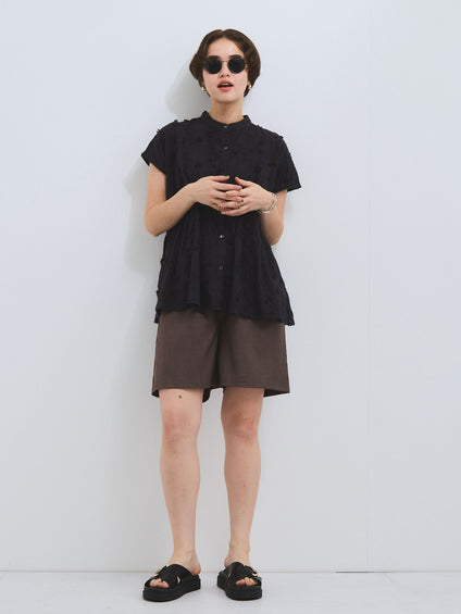 ヘザーエステルハーフパンツ≪手洗い可能≫