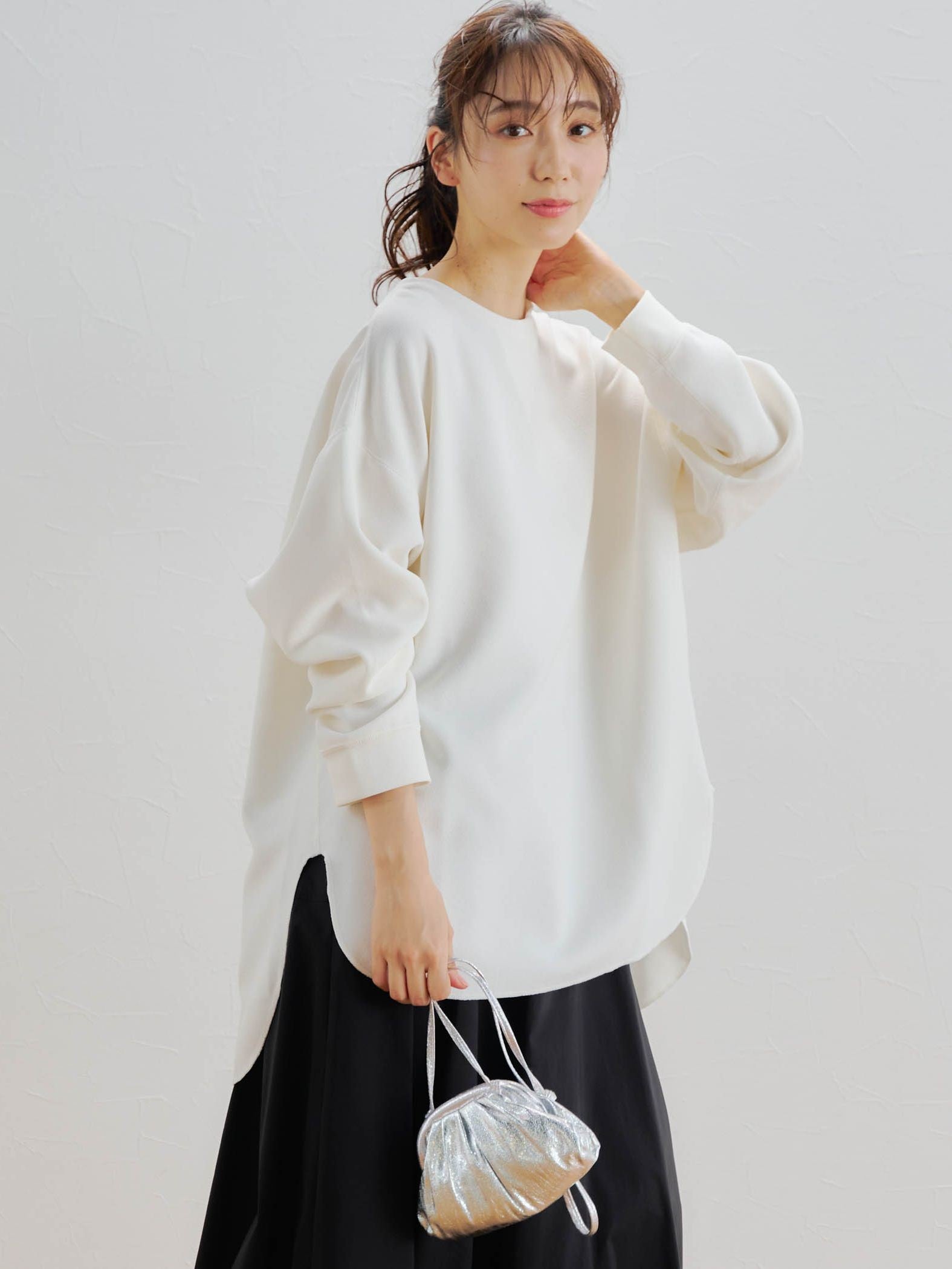 ダブルクロスジョーゼットロンT≪手洗い可能≫ | Droite