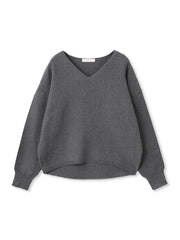 ラメガーターVネックニットプルオーバー