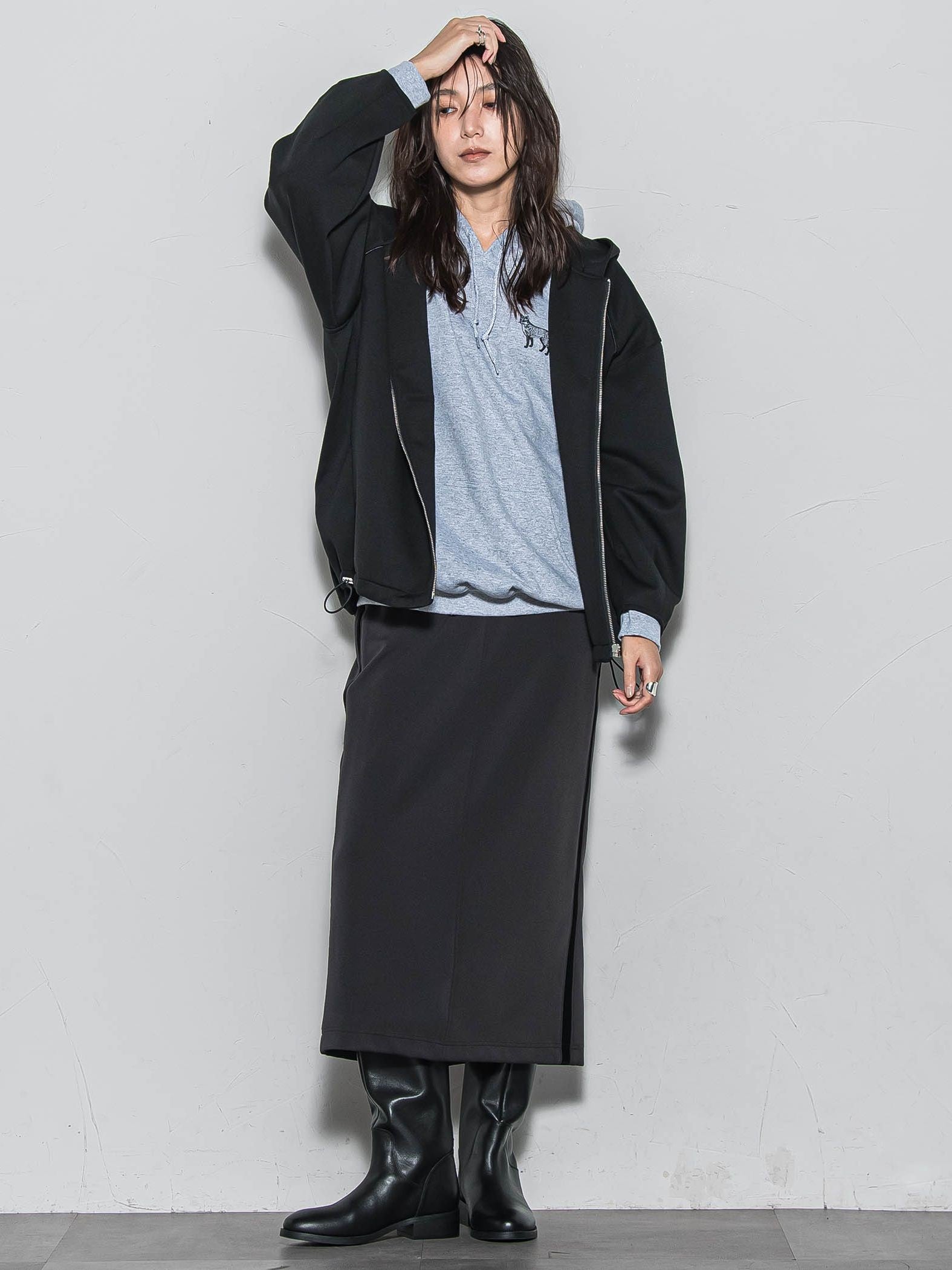 【WEB限定】フードジップダンボールパーカー≪手洗い可能≫