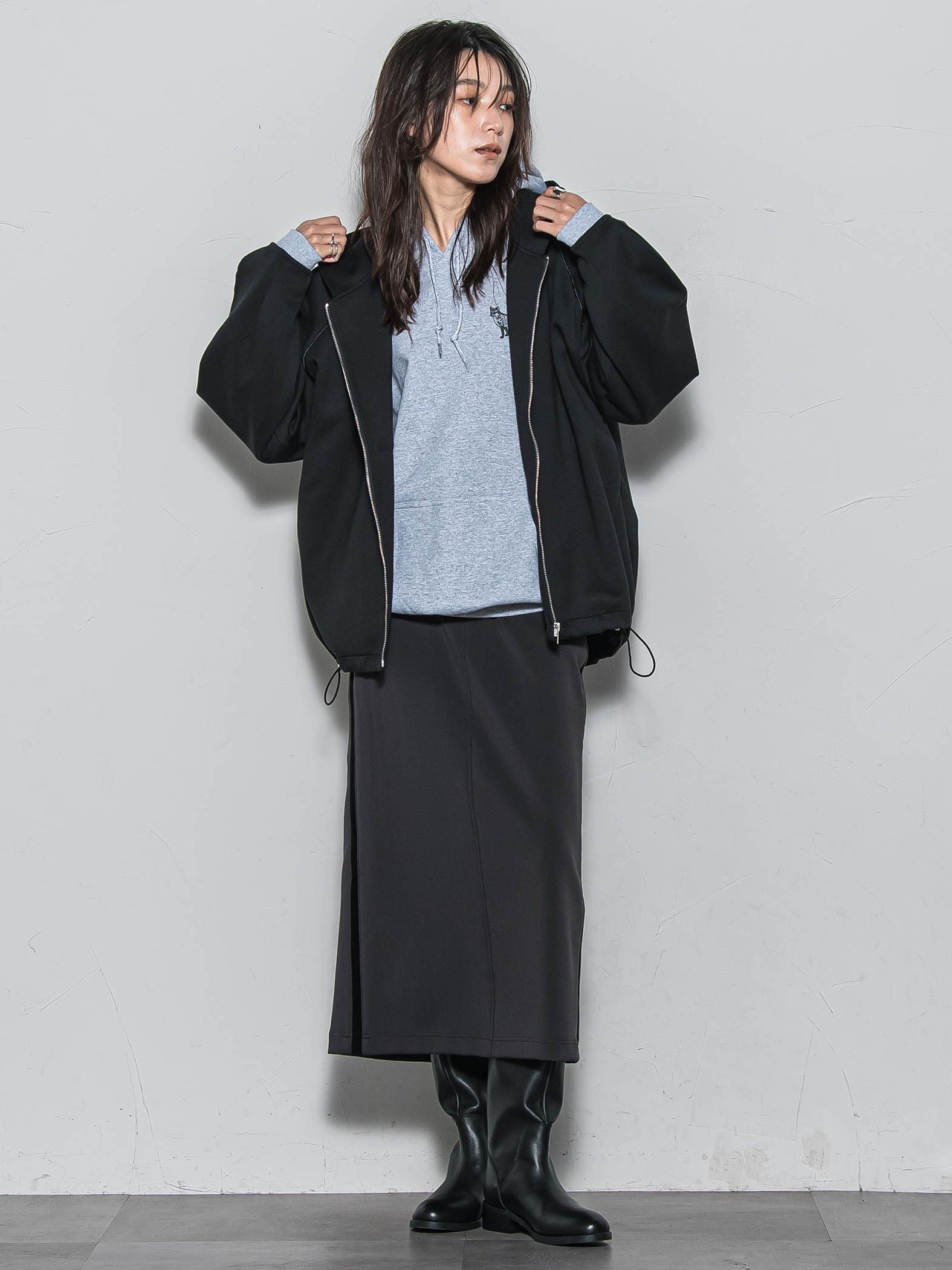 【WEB限定】フードジップダンボールパーカー≪手洗い可能≫