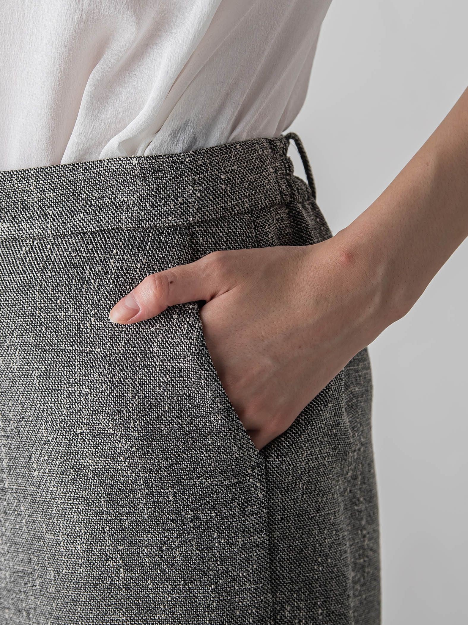 ノンウールツィードパンツ≪洗濯機で洗える/セットアップ対応≫