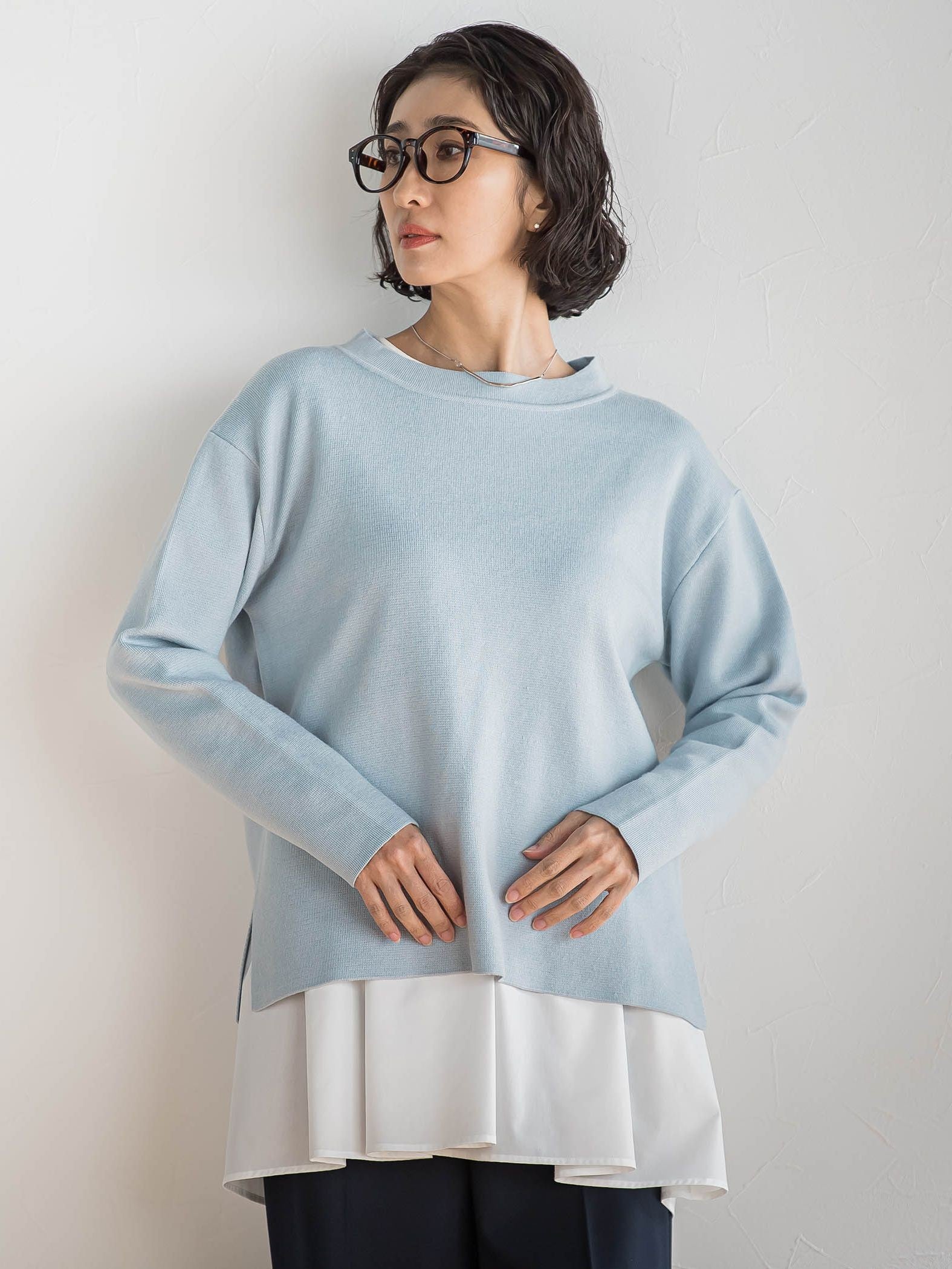 【大きいサイズ】ペプラムカットソー