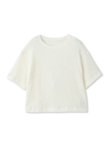 Recycle Slub BluseクロップドTシャツ