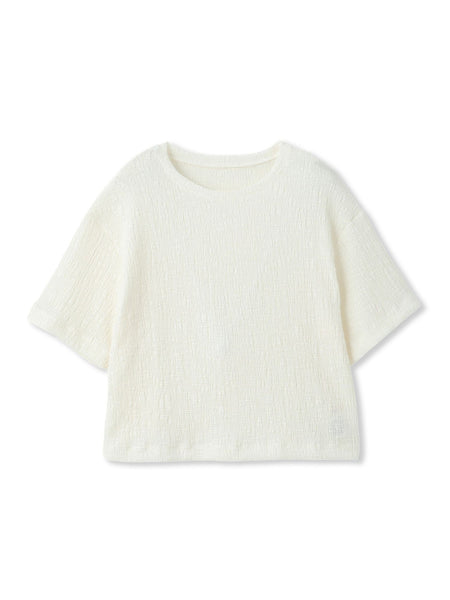 Recycle Slub BluseクロップドTシャツ