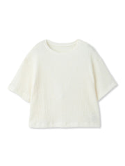 Recycle Slub BluseクロップドTシャツ