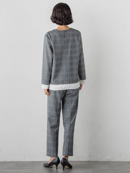 【大きいサイズ】ピクシエスタストレートパンツ≪洗濯機で洗える≫