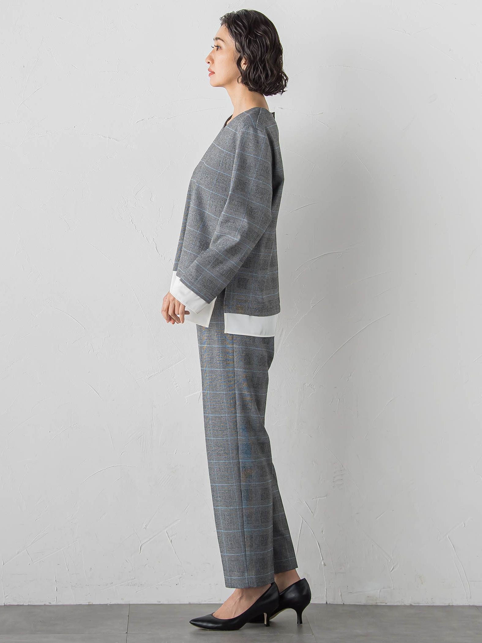 【大きいサイズ】ピクシエスタストレートパンツ≪洗濯機で洗える≫