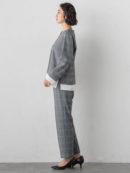 【大きいサイズ】ピクシエスタストレートパンツ≪洗濯機で洗える≫