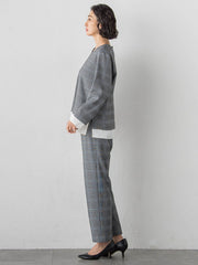 【大きいサイズ】ピクシエスタストレートパンツ≪洗濯機で洗える≫