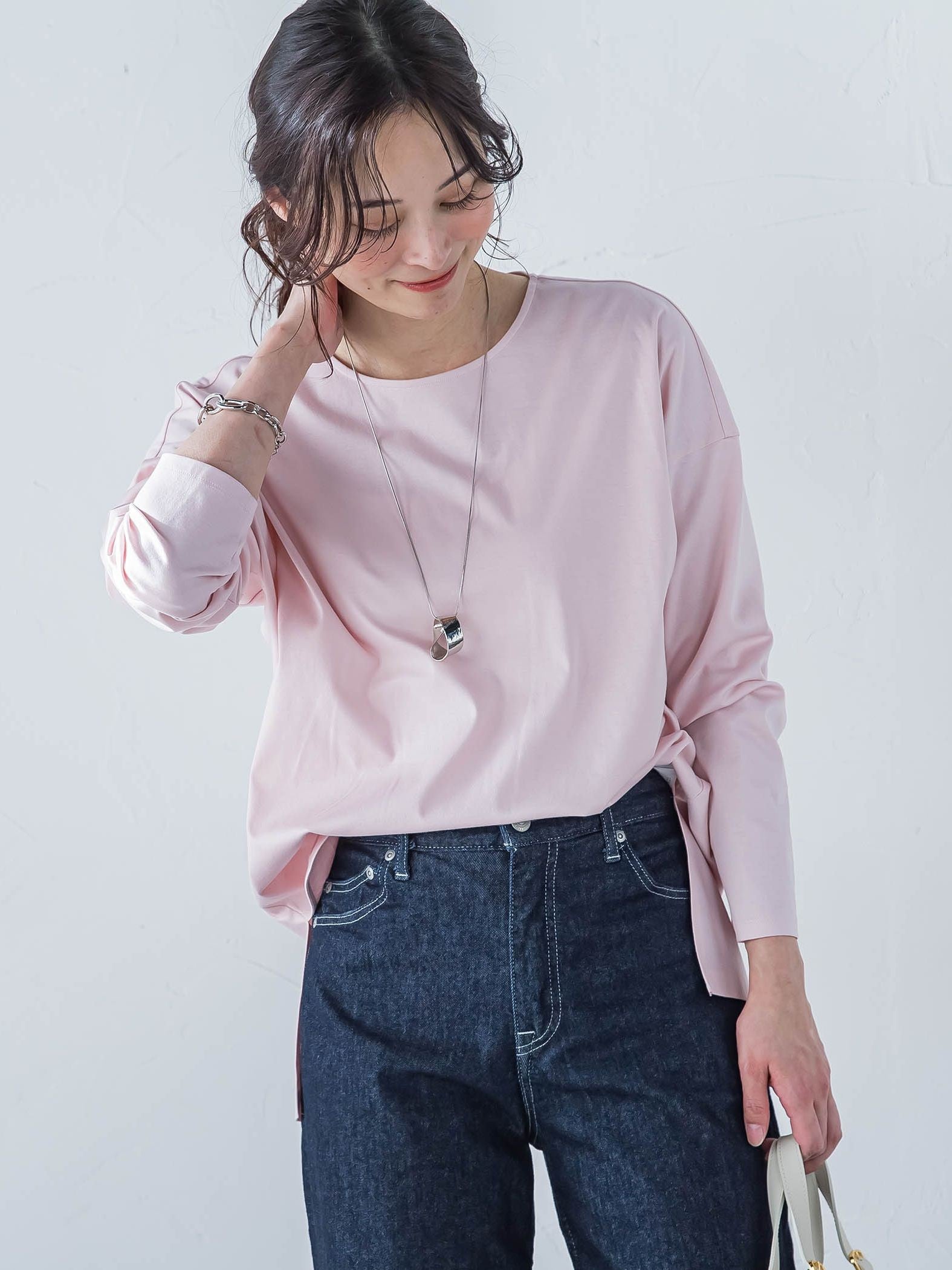 【WEB限定】プレミアムコットンコンフォートカットソー≪3サイズ/洗濯機で洗える/接触冷感≫