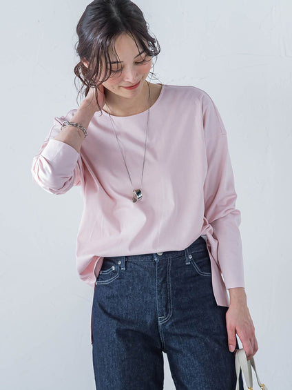 【WEB限定】プレミアムコットンコンフォートカットソー≪3サイズ/洗濯機で洗える/接触冷感≫