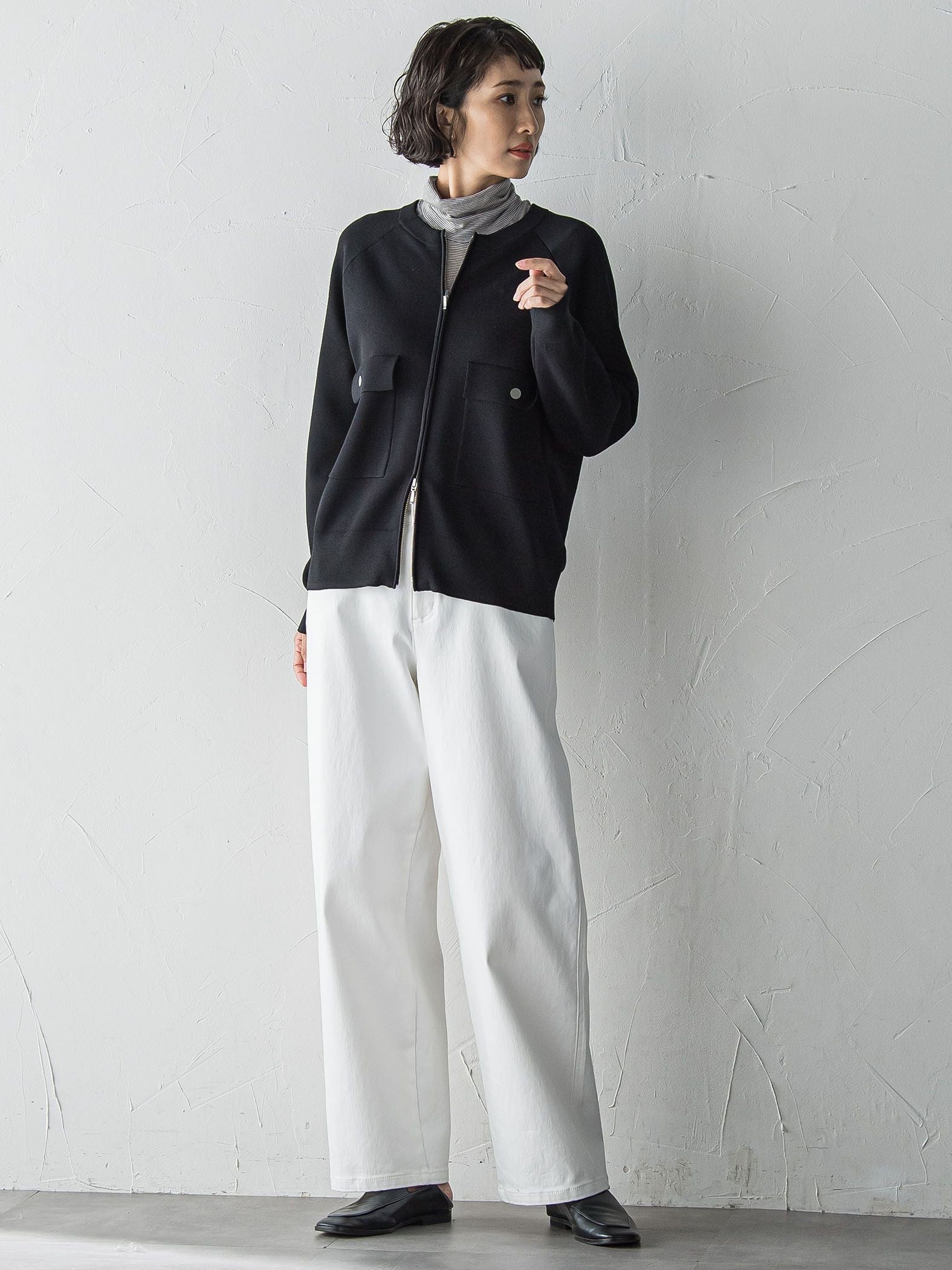 【biyori】裏起毛ウインターデニムパンツ