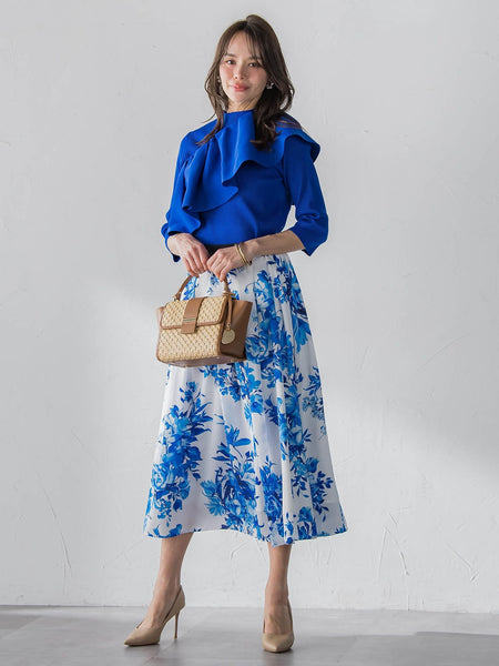 ビッグフラワーブーケスカート