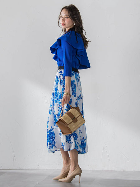 ビッグフラワーブーケスカート