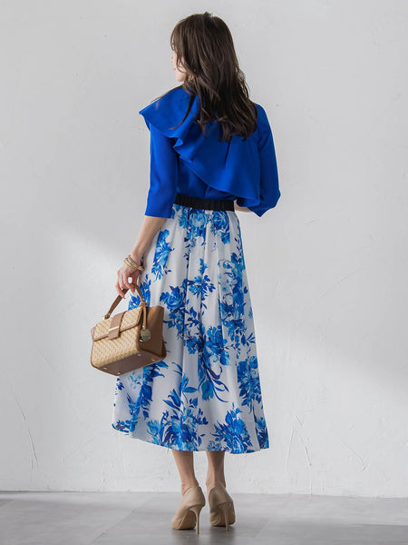 ビッグフラワーブーケスカート