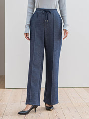 【WEB限定】”楽暖”裏起毛ワイドパンツ≪洗濯機で洗える≫