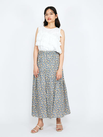 シフォンフリルノースリブラウス≪手洗い可能≫
